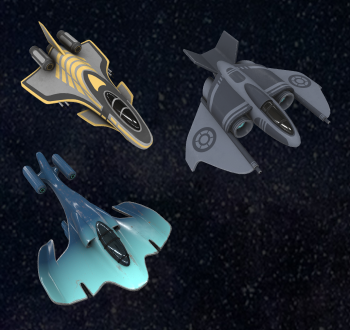 Spaceship fleet from play-to-earn game Operation Dawn