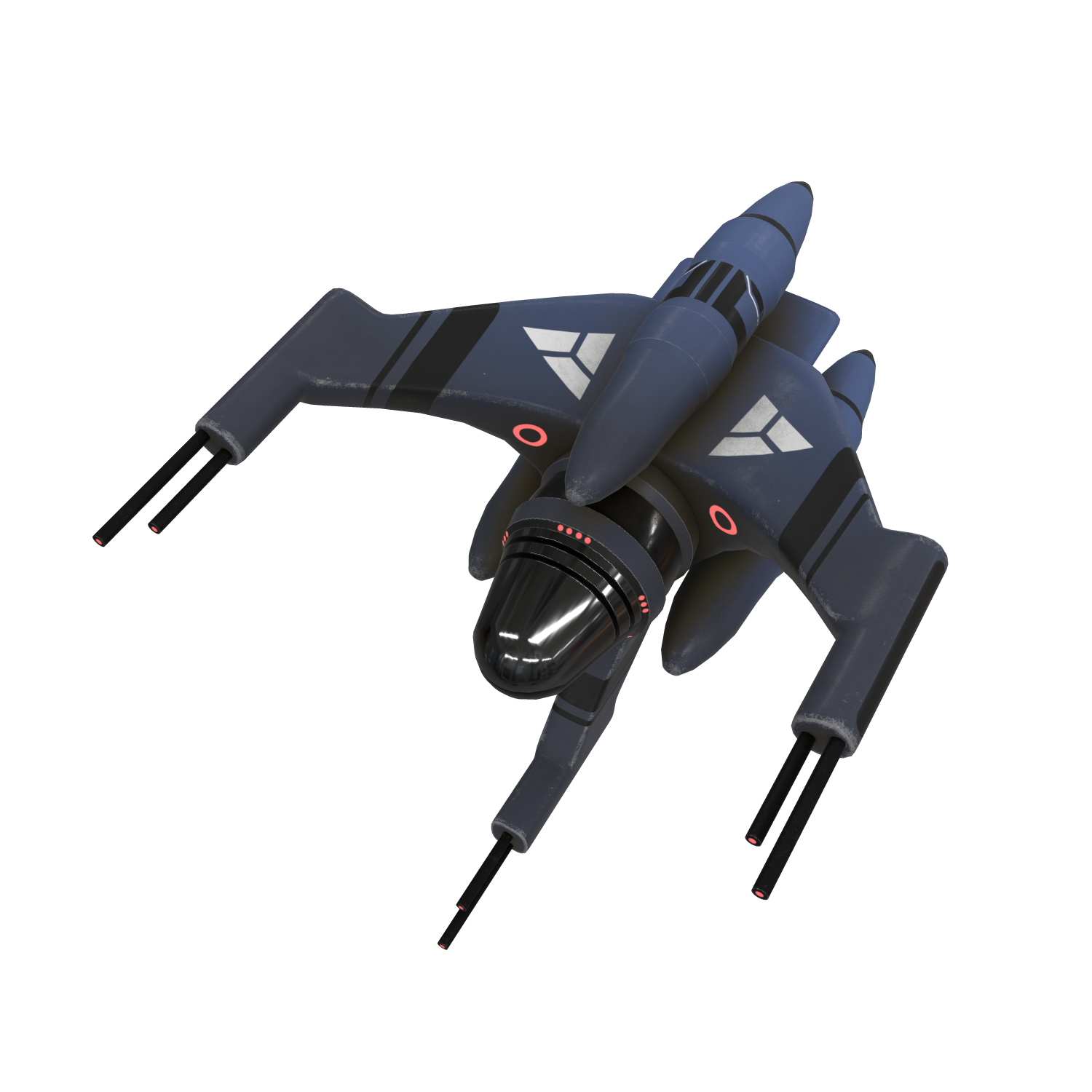 Interrogator enemy spaceship from play-to-earn game Operation Dawn